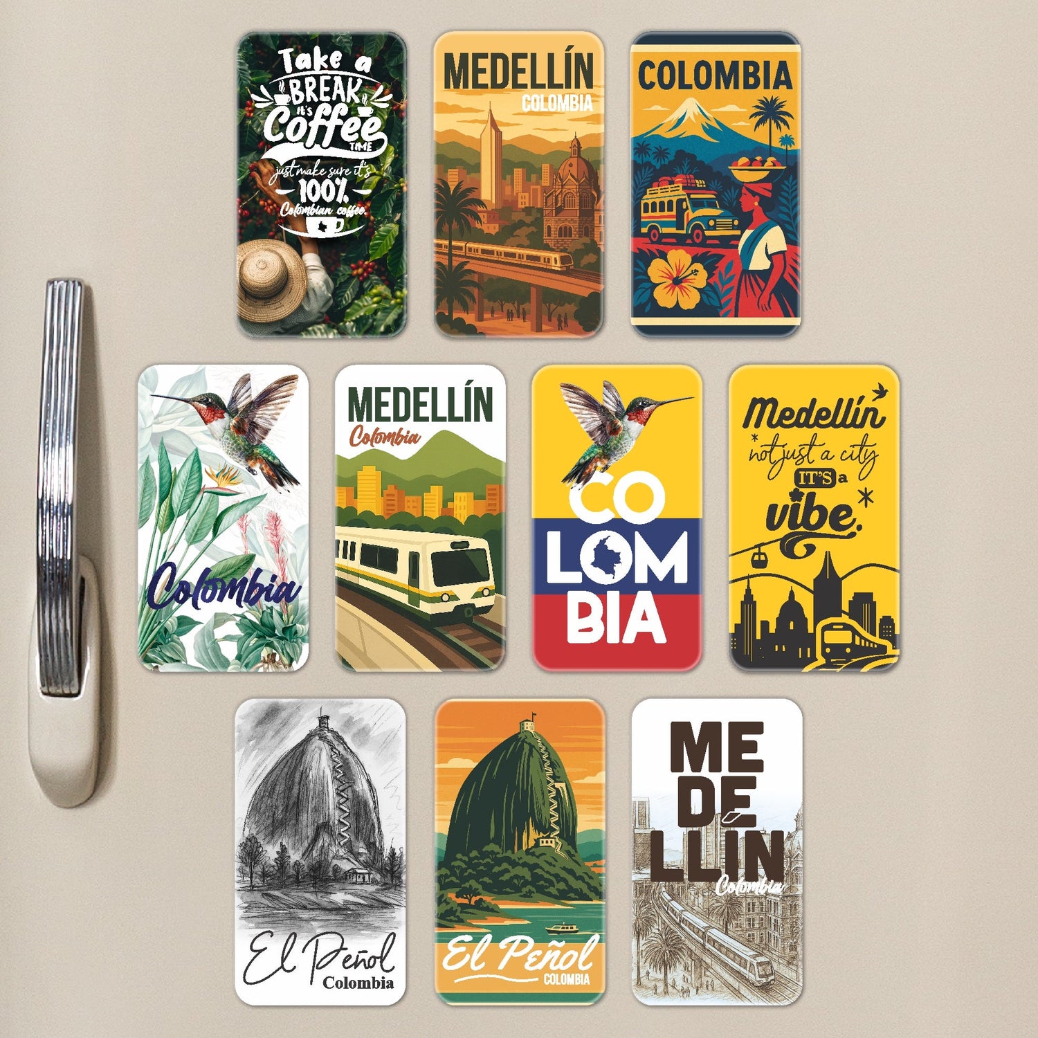 Collectible Medellín & Colombia Magnets designs