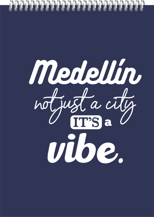Libreta: Medellín Frase azul