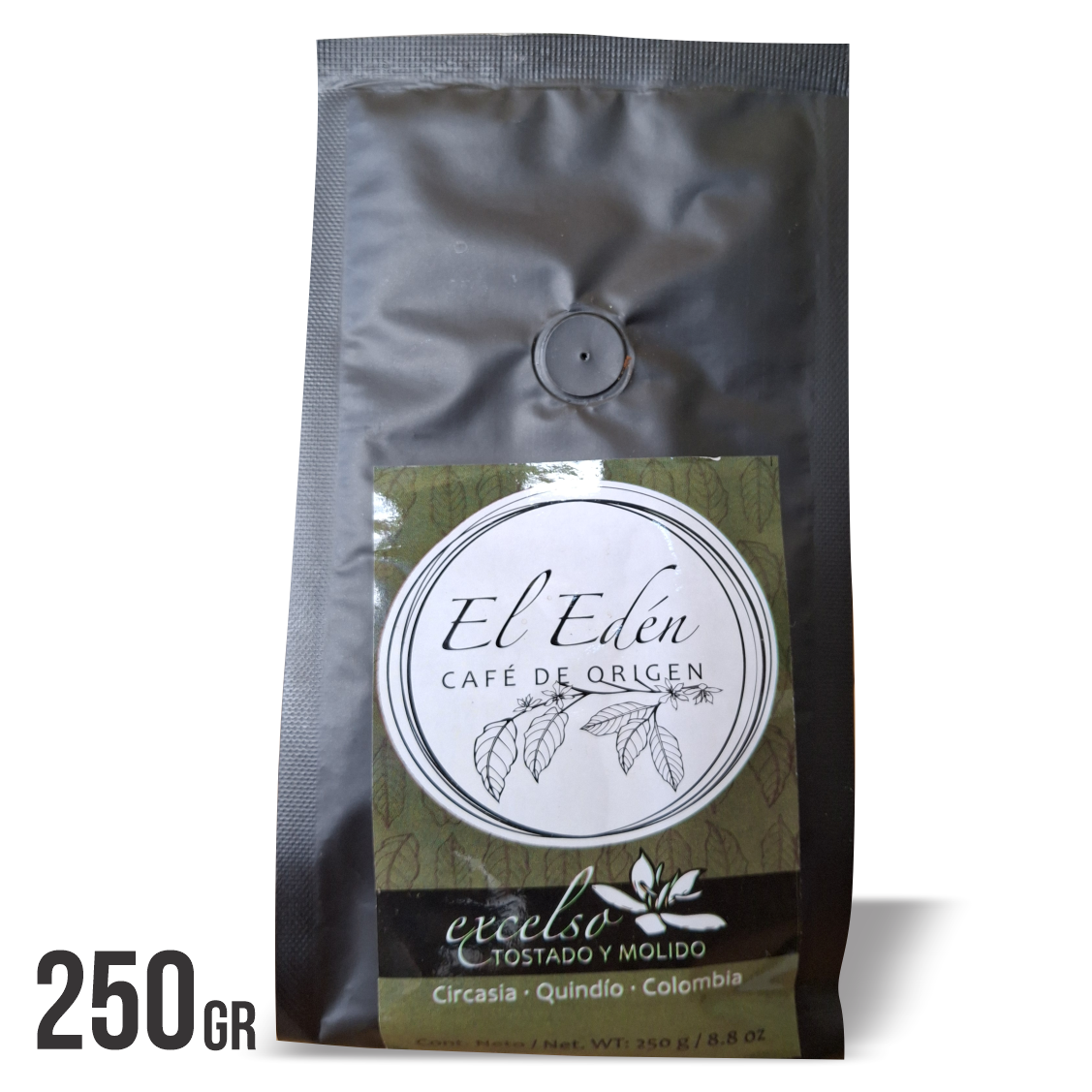 Colombian specialty coffee 250 grams, ground and roasted