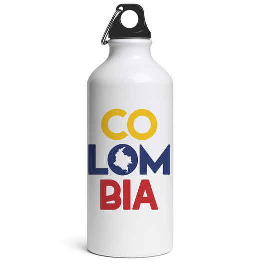 Thermos bottle with Colombia flag and map design – souvenir from Medellín